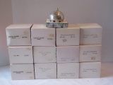 12 Wallace Silversmiths Christmas Annual Bell Collection 1976-1982