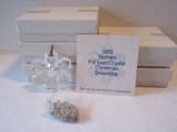 6 Gorham Annual Collectors Edition 1975 Crystal Christmas Snow Flake Pendants