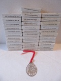 34 Towle Silversmiths Twelve Days of Christmas Silverplated Ornaments