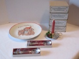 Lot - International Silver Co. Silverplated Christmas Chamber Candle Sticks