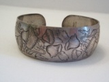 Poppy 15-8 Sterling Design Cuff Bracelet by S. Kirk & Son