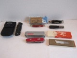 Super Pocket Knives Lot - Case XX Stockman Old Red NIB, Victorinox Fisherman NIB, Buck, Etc.
