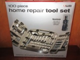 100 Piece - Home Repair Tool Set Bonus 12 in 1 Ratchet Driver in Case