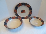 Coventry Stoneware Liberty Pattern 3 Piece Completer Set