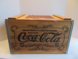 Novelty Coca-Cola Embossed Emblem Logo handled Crate w/ Hinged Lid Checker & Checkers