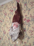 Driftwood Artisan Original Work Father Christmas w/ Jingle Bells Hand Painted