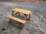 Child's Wooden Picnic Table