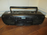 G.E. Digital Compact Disc Player AM/FM Radio & Dual Cassette Portable Boom Boxer