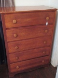 Maple Chest of Drawers w/ Wooden Pulls