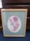 Rose Picture Print Oval in Pine Wood Frame/Matt