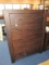 Haverty Furniture Co. Essex Chocolate 5 Drawer Standing Dresser Block Feet, Metal Pulls