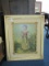 Little Girl w/ Cat Picture Print in Ornate Gilted Matt/Cornered Wood Frame