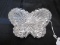 Crystal Glass Butterfly Dish w/ Lid