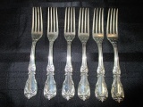 6 Forks Burgundy Pattern Sterling Reed & Barton