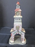 Tall Clock Tower Christmas Porcelain House Décor