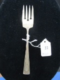 Carthage Sterling Silver Salad Fork by R. Wallace & Sons Antique 1977 w/ Open Shield
