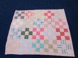 Pink/Square Pattern Baby Blanket