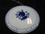 Demmark 11/1403 Tea Kettle Plate Blue w/ Floral Motif