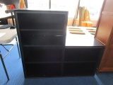 Wooden Black Shelving w/ 4 Tier Shelves 