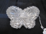 Crystal Glass Butterfly Dish w/ Lid