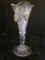 Prescut Crystal Glass Vase Narrow-To-Wide w/ Pinwheel/Hobnail/Starburst Design