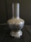 Asian Motif/Leaf Trim Wide Body, Narrow Neck Vase Metal