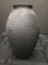 Hand Made Ceramic Black Urn Design Vase Made in Japan