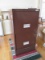 2 Drawer Brown Metal Filing Cabinet