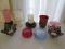 Candle Lot - Misc. Candles w/ Wood/Glass/Metal Candle Holders