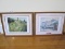 Oil on Canvas Field Scene Picture Print & Restaurant Street Scene in Wood Frames/Matt