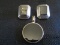 Black Stone Earrings Pin Back & Matching Pendant