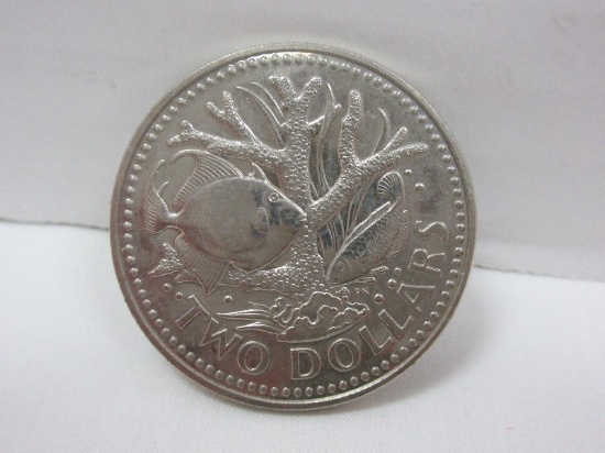 1979 Two Dollars Barbados Coin Composition Copper-Nickel