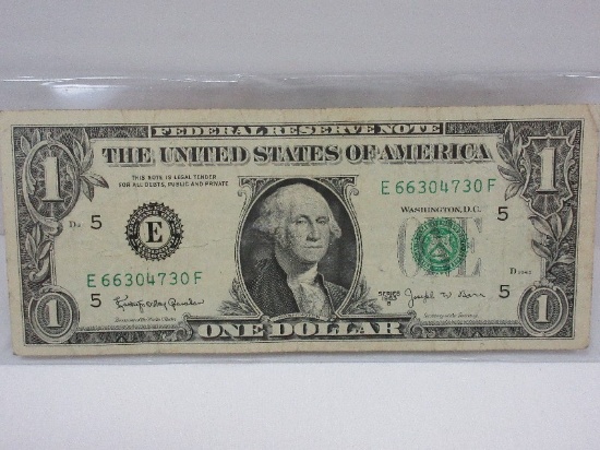 Series 1963-B Scarce Barr One Dollar Note