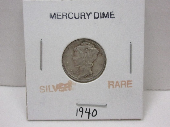 Rare 1940 Silver Mercury Dime