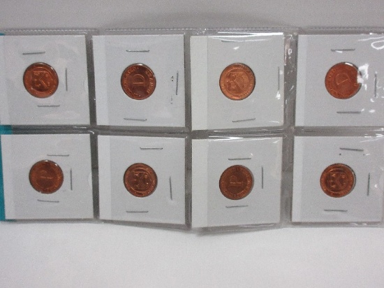 8 U.S. Treasury Commemorative Medallions Brilliant Uncirculated