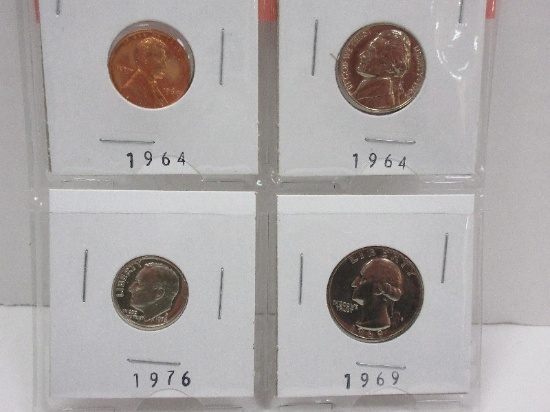 Set - Four 1964 Proof Coin Set