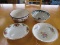 Lot - Floral Pattern/Center Gilted Trim Bowl 8 1/2