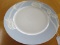 International Gingham Rose Blue Semi-Porcelain Wide Platter Plate