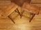 Pair - Wooden Stools