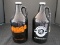 Pair - Brown Glass Growlers 64oz. RJ Rockers & Wedge Brewing Co.