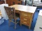 Wooden Work Desk w/ 4 Drawers, Narrow Legs w/ Slat Back Chair