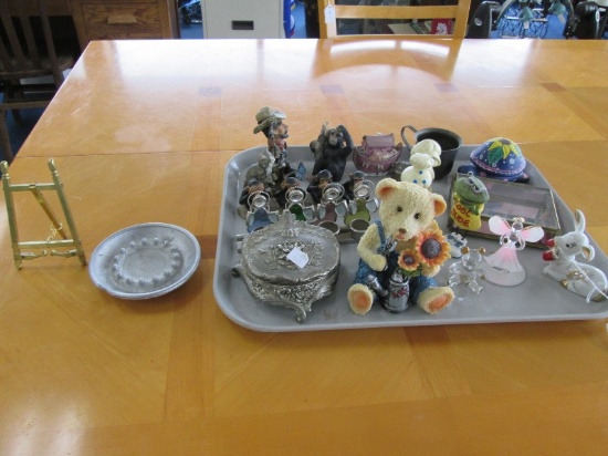 Misc. Décor Lot - Glass Angel, Themes Japan Deer, Pillsbury Doughboy Salt/Pepper Shaker
