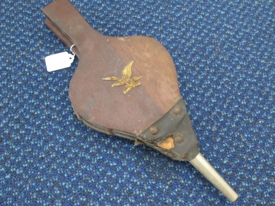 Vintage Wooden Fireplace Air Pump