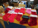 Lot - Red/White Christmas Stockings