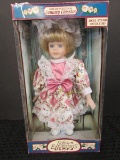 Soft Expressions Genuine Porcelain Country Classic Doll in Box w/ Stand