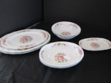 Johann Haviland Bavaria 18 Floral Center/Band Pattern China 2 Casseroles Bowls 9 7/8