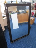 Large Wall Mounted Mirror in Wooden Trim Frame/Matt