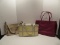 2 Maxx New York Handbag/Pocketbook Khaki/Pastel Yellow Colors