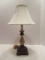 Resin Ornate Candle Stick Accent Lamp Traditional Design on Plinth Base