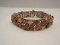 Whitney Kelly 925 Sterling Tiger Eye, Carnelian & Mother of Pearl Gemstone Bracelet